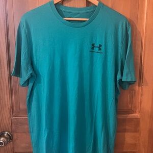 Under Armour Heatgear Teal Short Sleeve T-Shirt, Men’s Large
